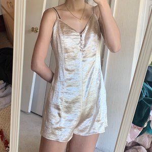 Shiny Satin Romper